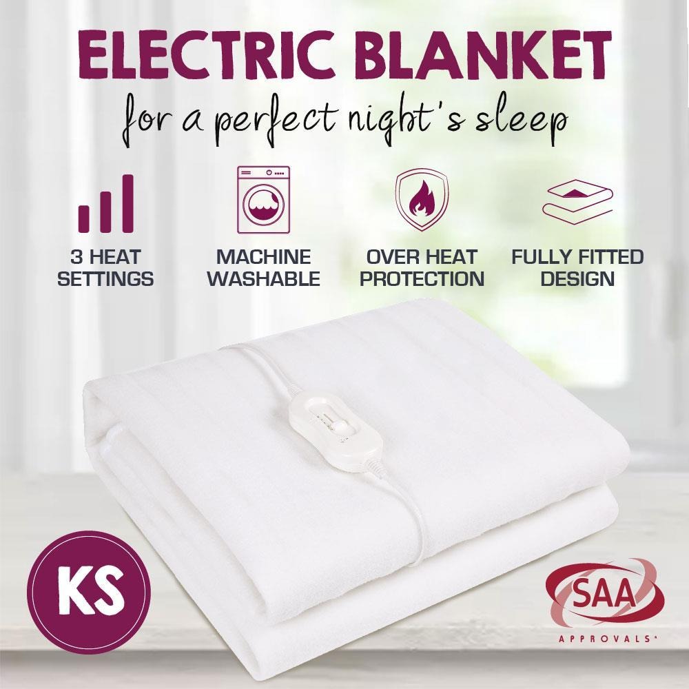 Electric Heated Blanket – Fully Fitted Warming Pad – alternate product view