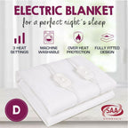 Electric Heated Blanket – Fully Fitted Warming Pad – close-up product details