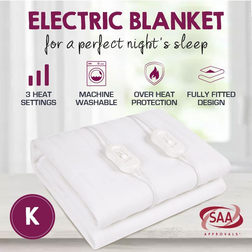 Electric Heated Blanket – Fully Fitted Warming Pad – feature reference