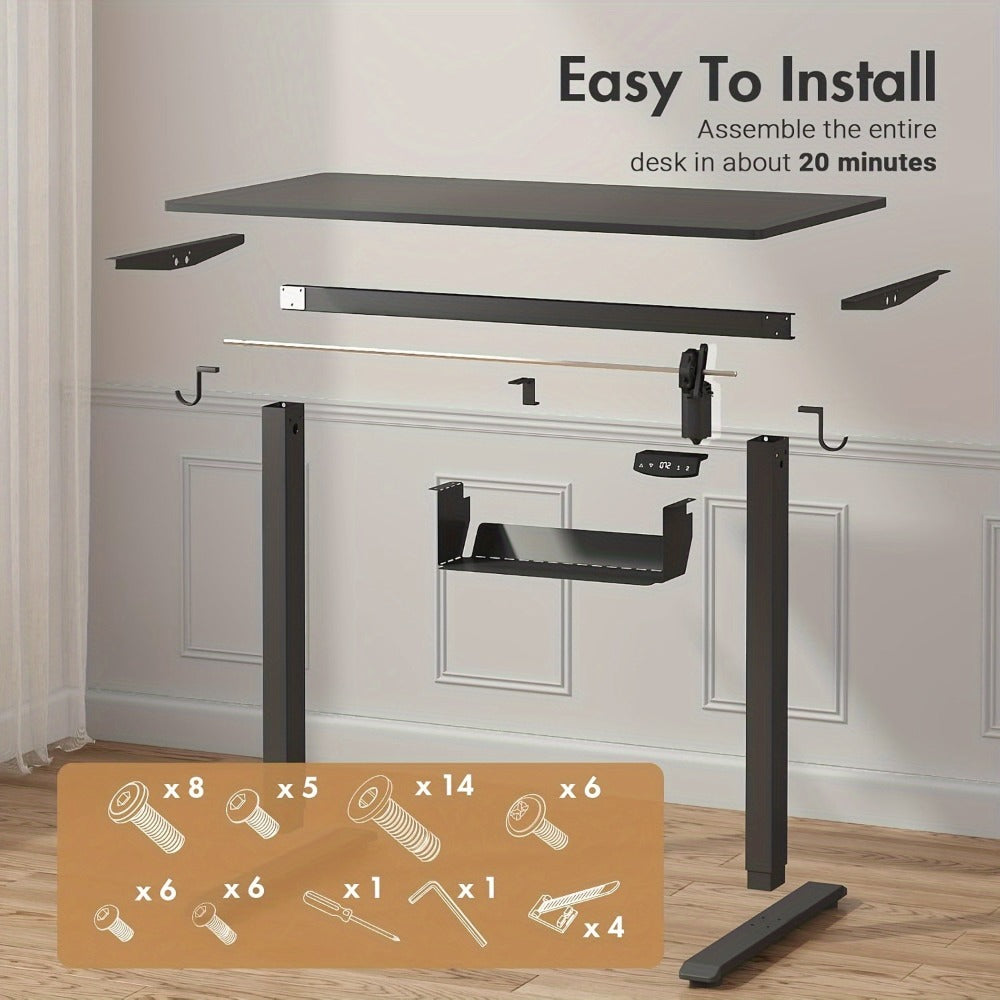 Electric Standing Desk - Adjustable 100 x 55 cm Desktop – design and construction details