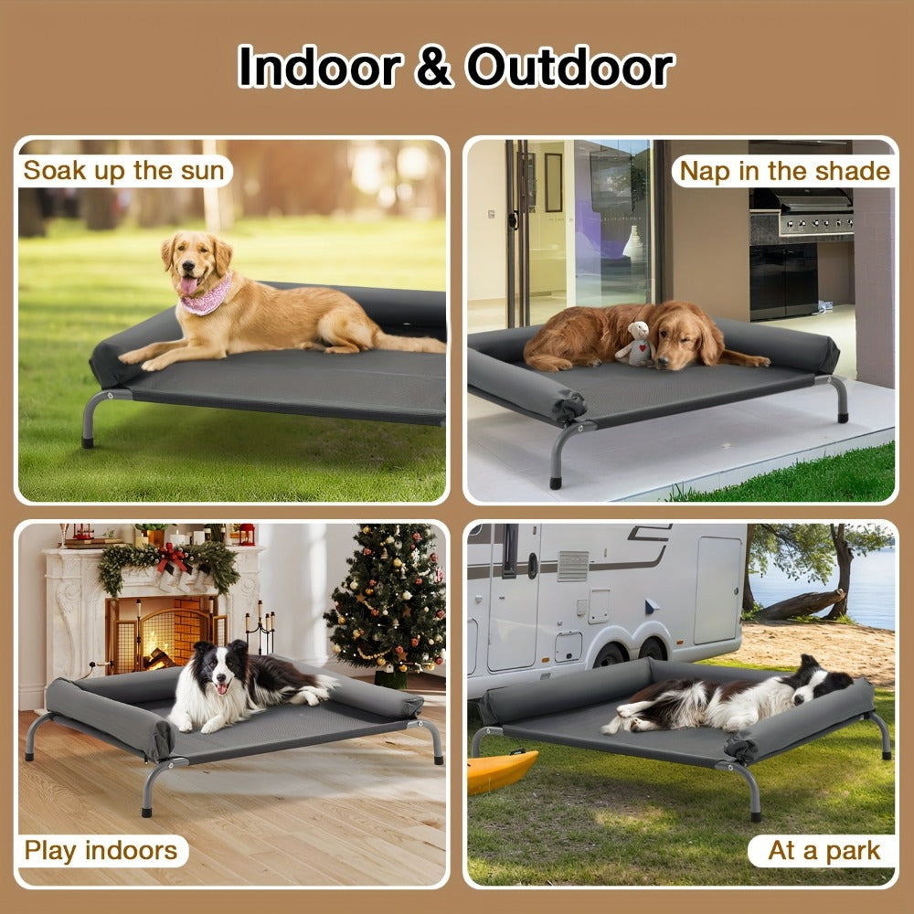 Elevated Dog Bed with Bolsters product detail 8