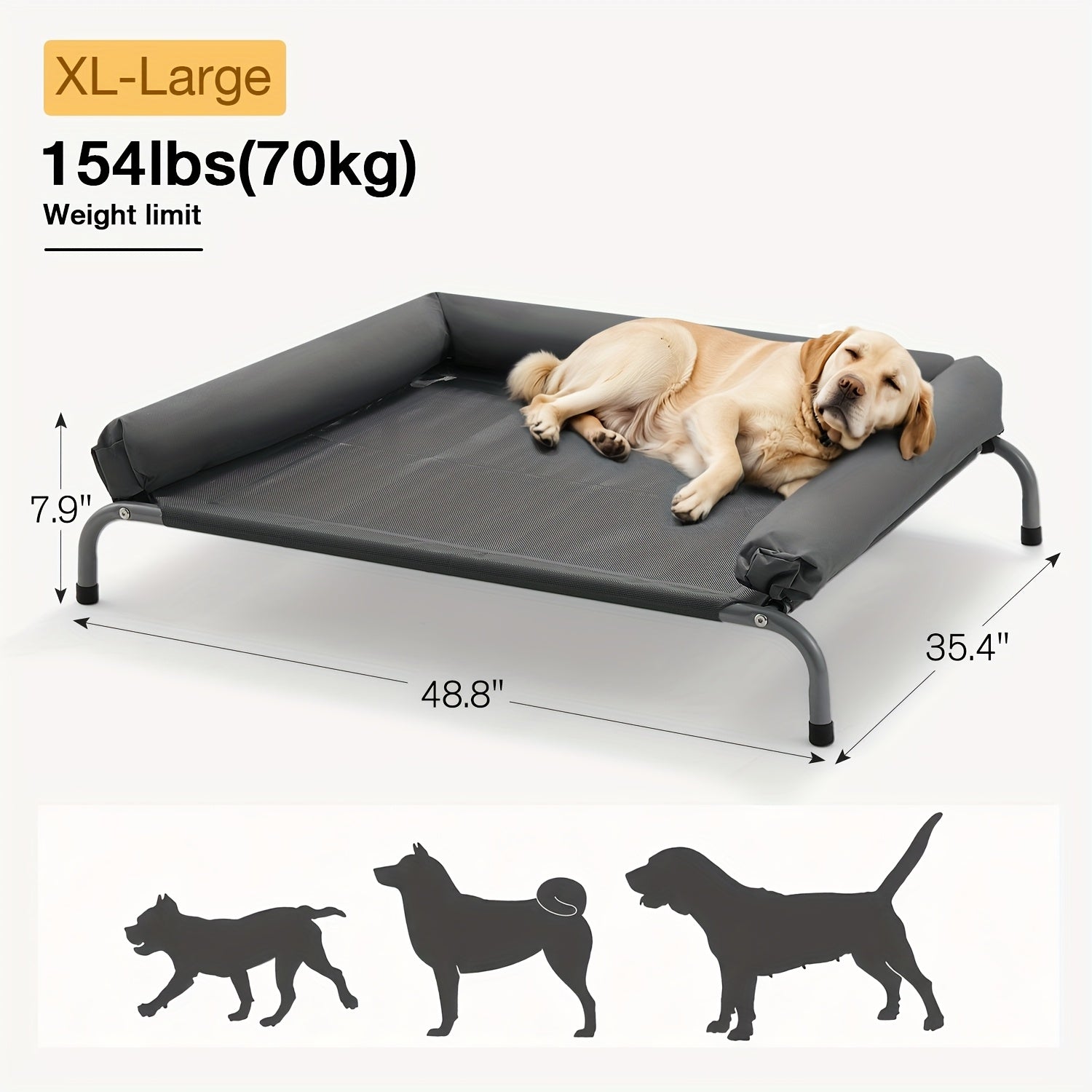 Elevated Dog Bed with Bolsters product detail 16