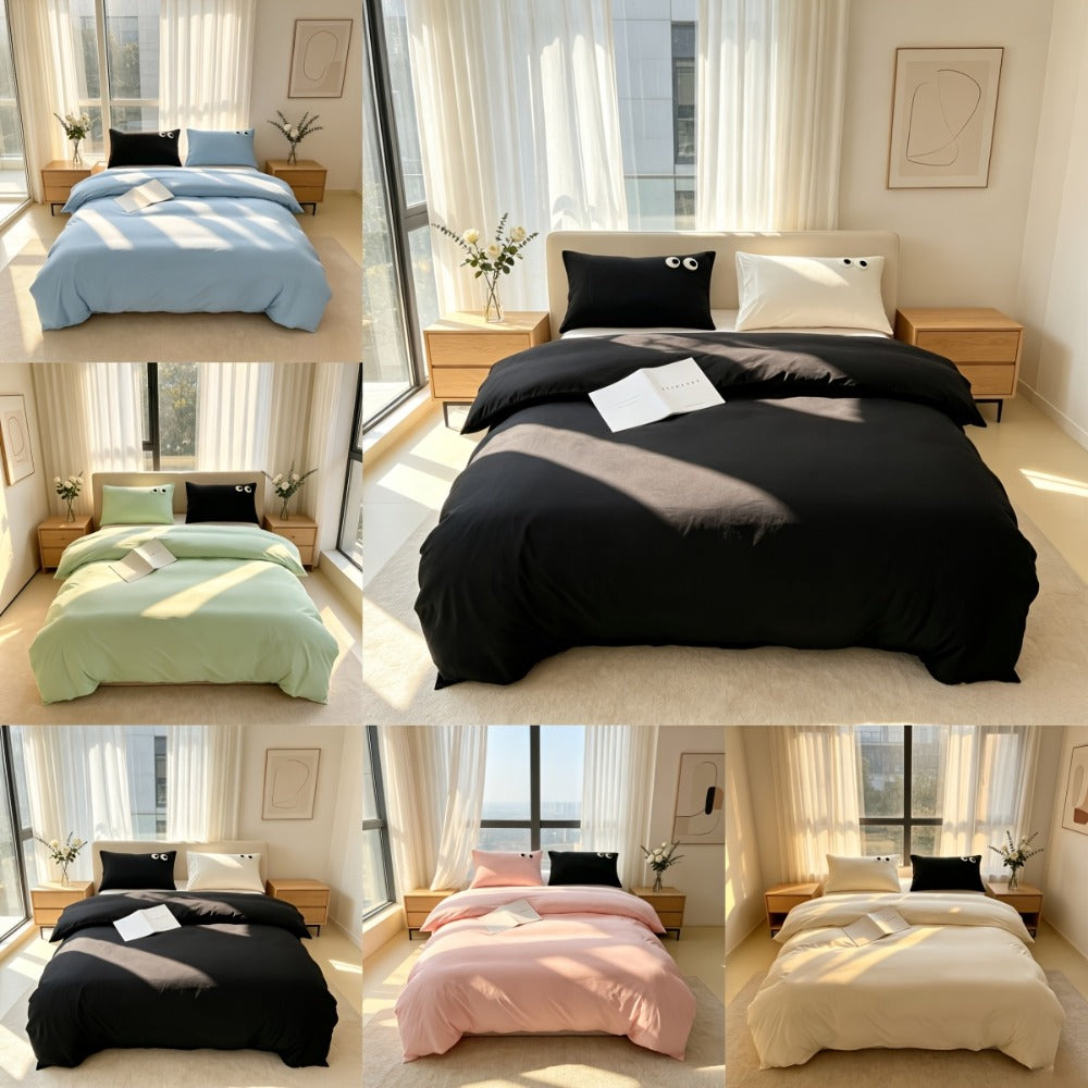 Embroidered Duvet Cover Set – 3-Piece Soft Bedroom Bedding – alternate product view