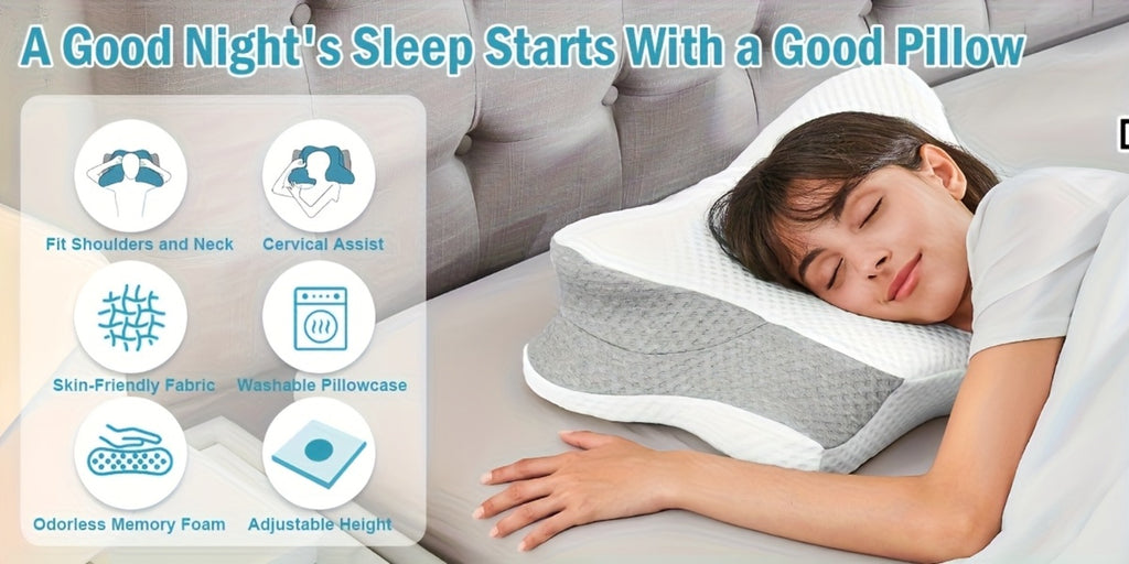 Ergonomic Contour Sleep Pillow detail view 12 for Australian shoppers