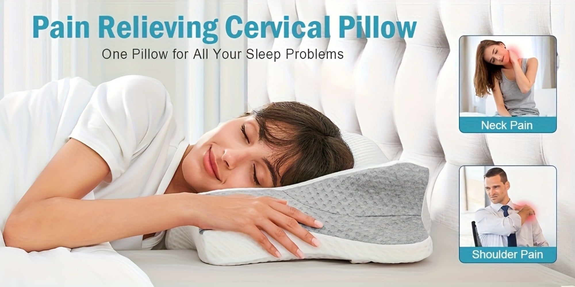 Ergonomic Contour Sleep Pillow detail view 14 for Australian shoppers