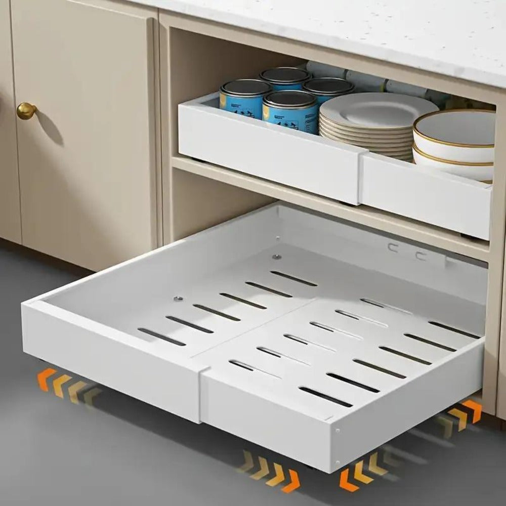 Expandable Pull-Out Cabinet Organiser – Slide-Out Kitchen Storage – main product view
