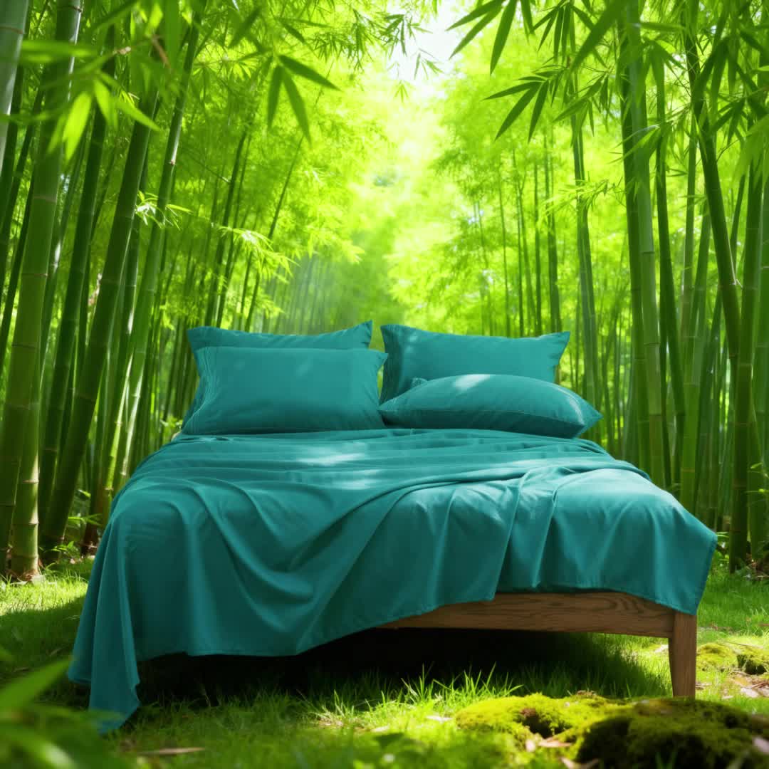 4-Piece Cooling Bamboo Sheet Set – Ultra-Breathable, Moisture-Wicking & Silky Smooth – 40cm Deep Pocket Design – Perfect for Summer Nights, Hot Sleepers, and Guest Bedrooms