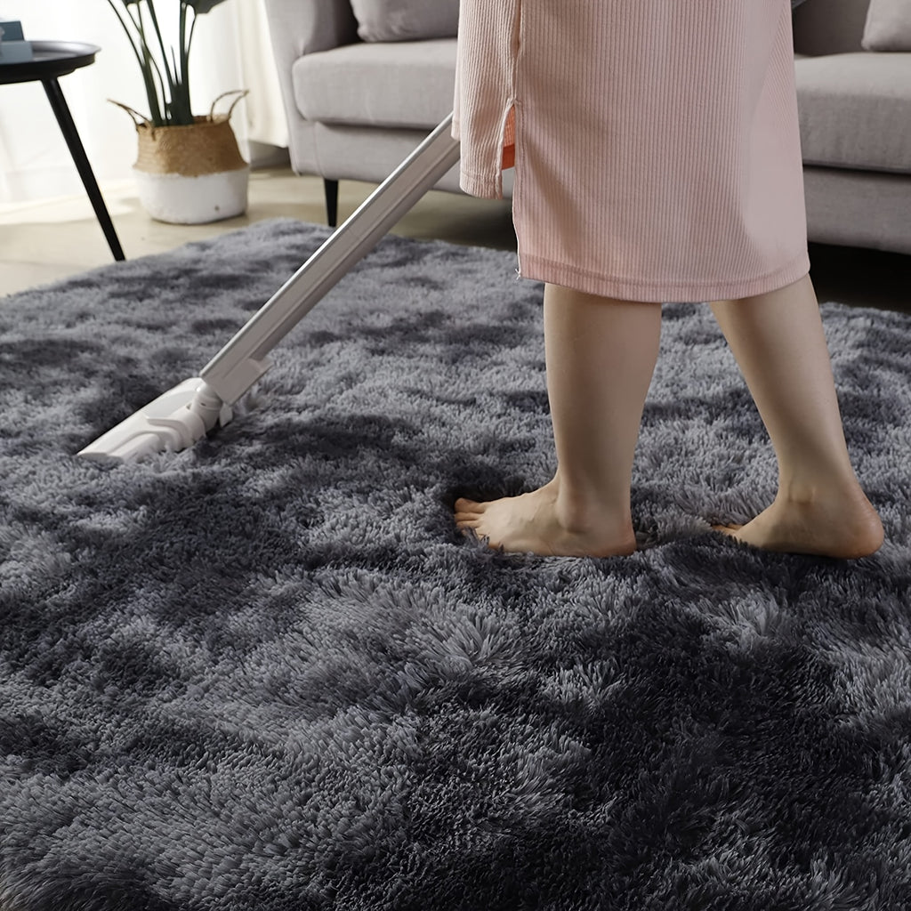 One Fluffy Area Rug Designed for The Bedroom, Featuring a Soft And Fuzzy Shaggy Texture, Suitable for Any Room, with a Non-Slip Base, Available in Light Grey, Dark Grey, Khaki, And Blue