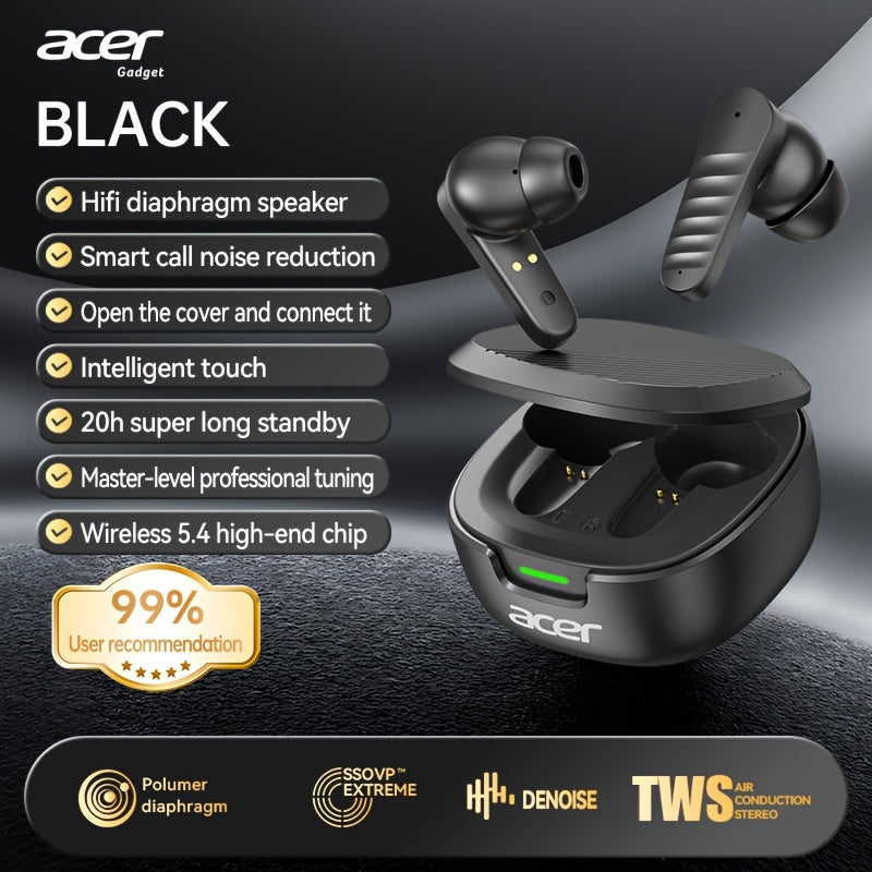 Acer OHR503 Mini Sport Wireless Earbuds - Wireless Stereo, In-Ear Noise-Canceling, Extra Long Battery Life, Universal Fit for Men And Women, Latest Model