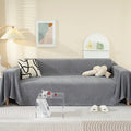 1pc Dark Grey Universal Sofa Throw Blanket - Cozy Sofa Cover Throw Rug Blanket Lounge Thick Couch Slipcover 1/2/3/4 Seater Stylish Modern Sofa Cover - No Fading, No Pilling, Perfect for Home Decor, Camping, And Travel