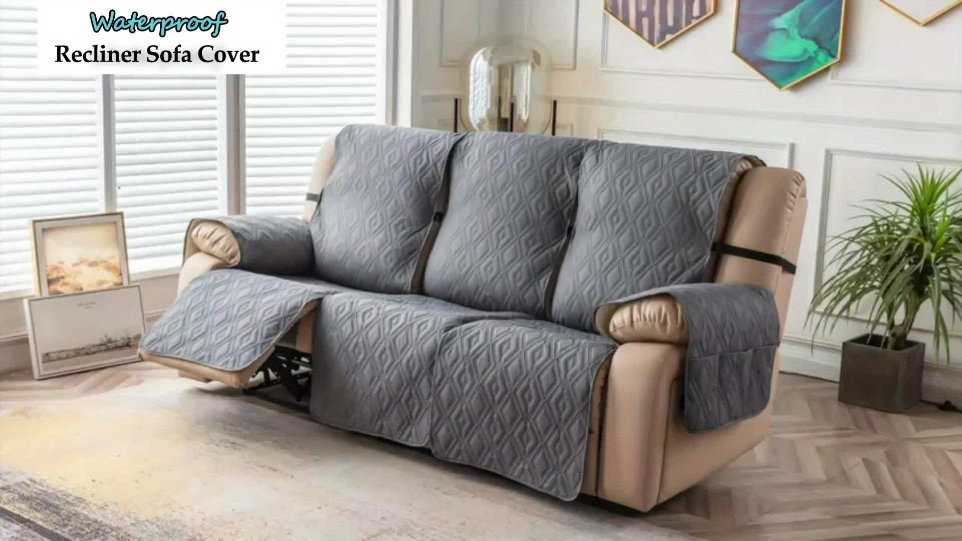 1pc 100% High Quality Recliner Chair Cover, Non Slip Recliner Covers for Recliner Chair with Pocket, Washable Reclining Chair/Furniture Protector for Pets(Recliner Chair), Easy to Install & Easy Care, Valentine's Day Home Decorations