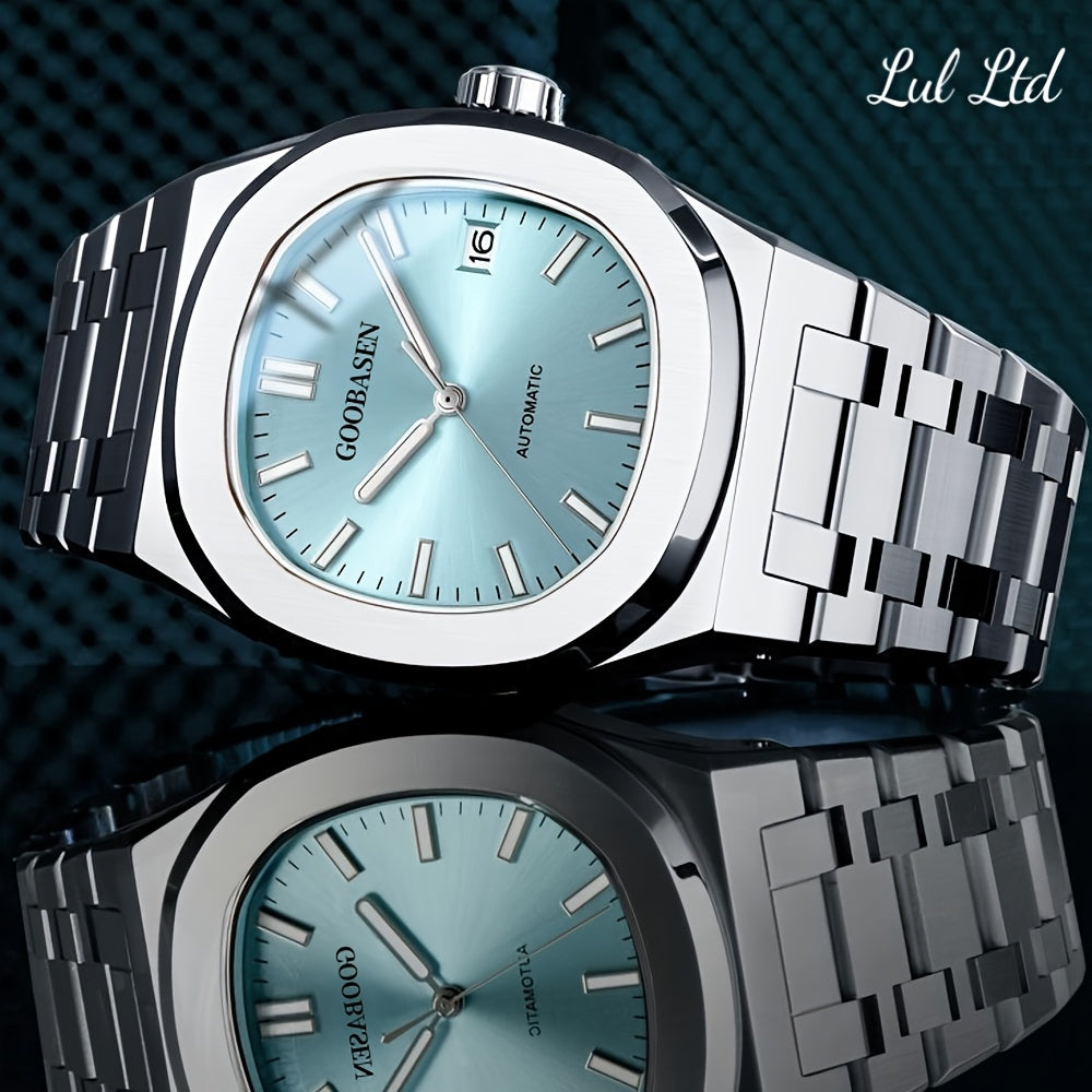Men's Mechanical Watch - Luxury Chronograph, Faux Sapphire-like Dial, High Quality to 30.0 meter, No Batteries Required - Elegant Metal Bracelet for Formal Settings, Business, Daily Wear - Ideal Gift for Christmas, Valentine's Day