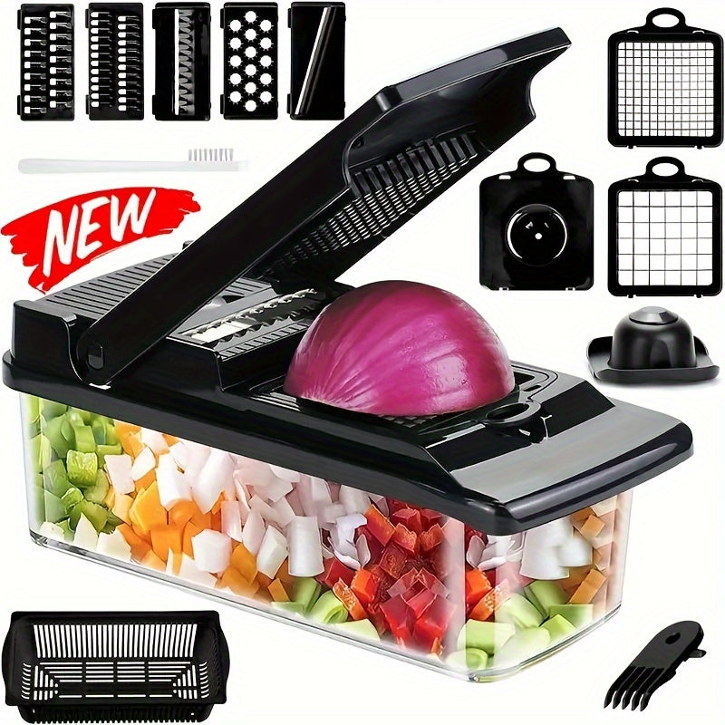 A Manual Slicer with Seven Blades Crafted from Stainless Steel, Designed for Slicing Household Fruits, Vegetables, Onions, And Potatoes, As Well As for Separating And Cutting Vegetables. It Serves As a Useful Kitchen Tool And Makes a Great Holiday G