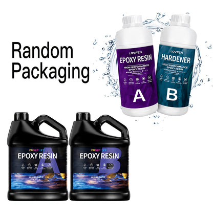 FUNEPOXY 16oz Crystal Clear Epoxy Resin Kit for Table Top Epoxy Resin - 500ml Kit