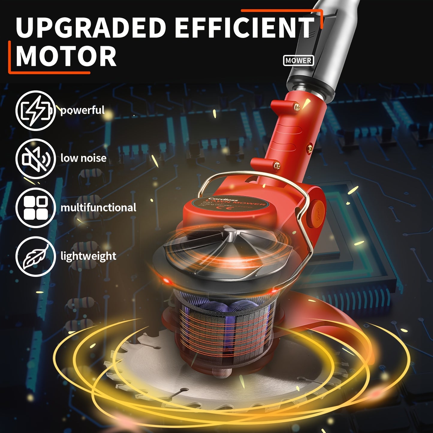 Wireless Grass Trimmer - A Versatile 3-In-1 Electric That Functions As a String Trimmer, Edger, And Lawn Mower, Equipped with Two High-Capacity Batteries, Featuring a Retractable And Foldable Design, Perfect for Maintaining Your Yard, Lawn