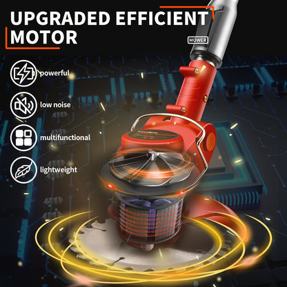 Wireless Grass Trimmer - A Versatile 3-In-1 Electric That Functions As a String Trimmer, Edger, And Lawn Mower, Equipped with Two High-Capacity Batteries, Featuring a Retractable And Foldable Design, Perfect for Maintaining Your Yard, Lawn