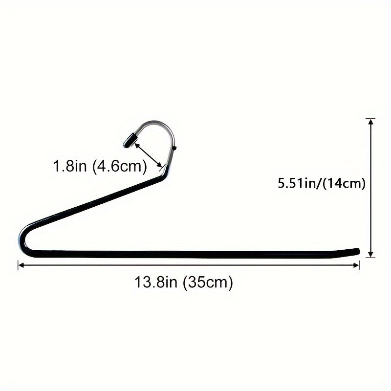 Set of 5 Sturdy Metal Z-Shaped Hangers Designed to Save Space, Perfect for Both for Home And Retail Use, Ideal for Organizing Clothes in Your Wardrobe with a Modern Nonslip Design
