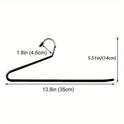 Set of 5 Sturdy Metal Z-Shaped Hangers Designed to Save Space, Perfect for Both for Home And Retail Use, Ideal for Organizing Clothes in Your Wardrobe with a Modern Nonslip Design