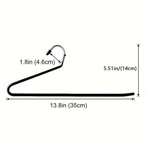 Set of 5 Sturdy Metal Z-Shaped Hangers Designed to Save Space, Perfect for Both for Home And Retail Use, Ideal for Organizing Clothes in Your Wardrobe with a Modern Nonslip Design