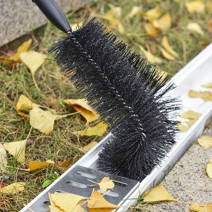 [No-Ladder Needed] Gutter Cleaning Tool Set - 2.8M, 7-Section, Durable Aluminum Alloy Tubes with Brush Head - No-Ladder Needed for Easy Leaf & Debris Removal