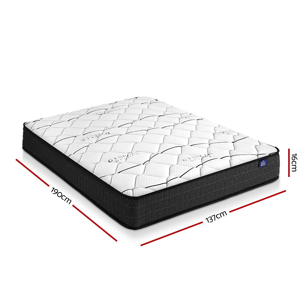 Giselle Mattress Queen Double King Single Bed Size Firm Foam Bonnell Spring 16cm