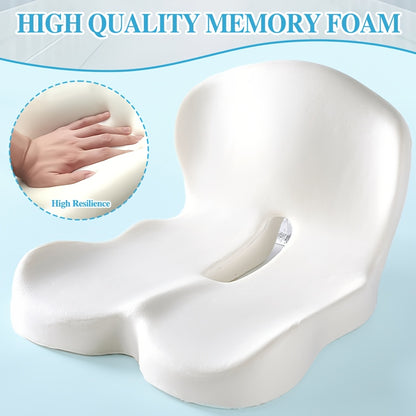 1pc Memory Foam Back Support Cushion, Designed Ergonomically for Truck Drivers, Providing Lumbar And Hip Support, with a Contour for Truck Seats, Featuring an Integrated Cushion Made of High-Density Foam