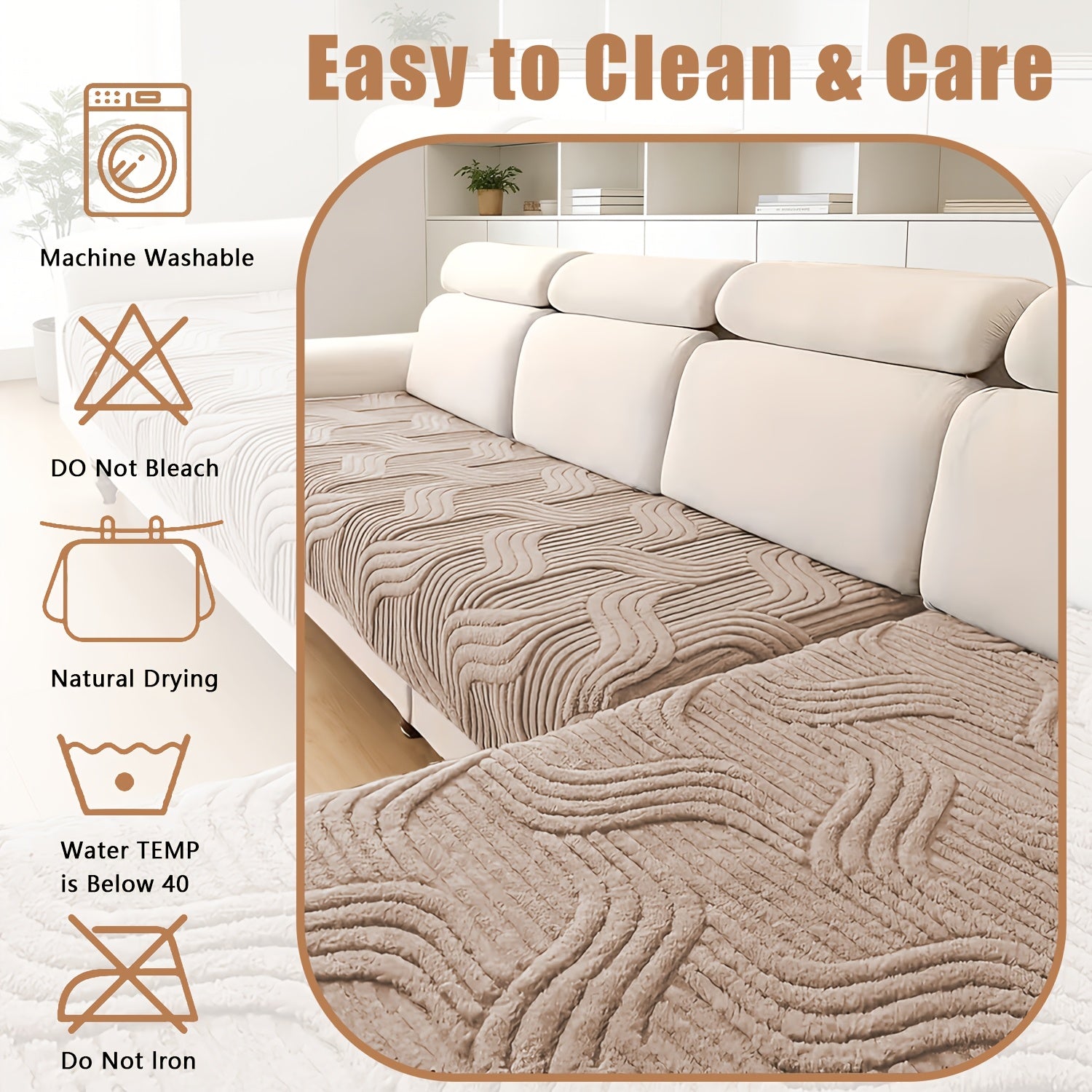 L-Shaped Sofa Cover, Suitable for Left/Right Noble Consort Sofas, Scratch Resistant, Wear-Resistant, Machine Washable, Suitable for All Seasons, Pet Friendly, Can Be Placed in The Living Room Or Bedroom, Home Decoration
