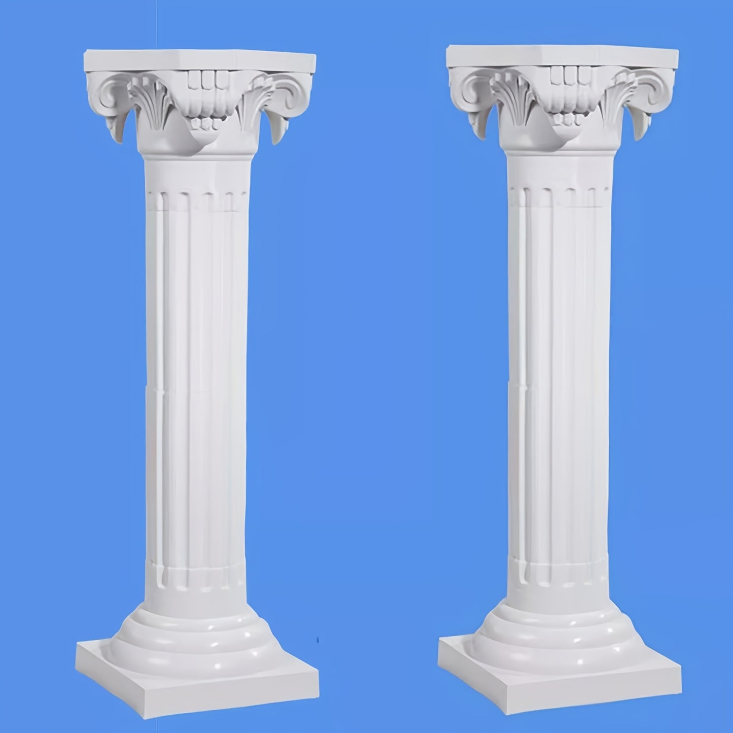 2pcs 88cm Plastic Roman Pillar Greek Column Roman Column Greek Statue, Classic Outdoor Sculpture for Garden, Office Desk Decor, Wedding Party Decoration Ornament, Home Accents