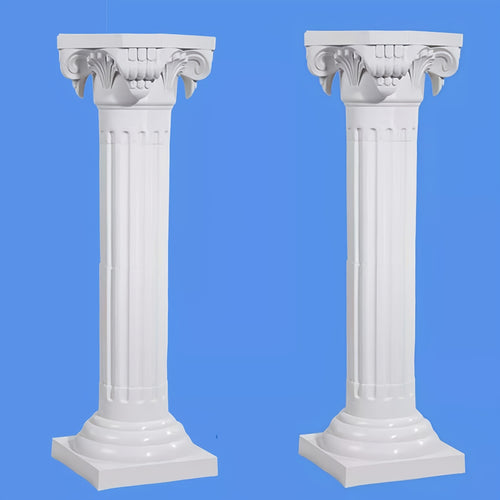 2pcs 88cm Plastic Roman Pillar Greek Column Roman Column Greek Statue, Classic Outdoor Sculpture for Garden, Office Desk Decor, Wedding Party Decoration Ornament, Home Accents