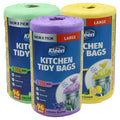 one roll 96pcs Large Scented Bin Liner Kitchen Tidy Garbage Bag with Handle 35L 58cm x 71cm - Scented: Lavender or Lemon or Lime