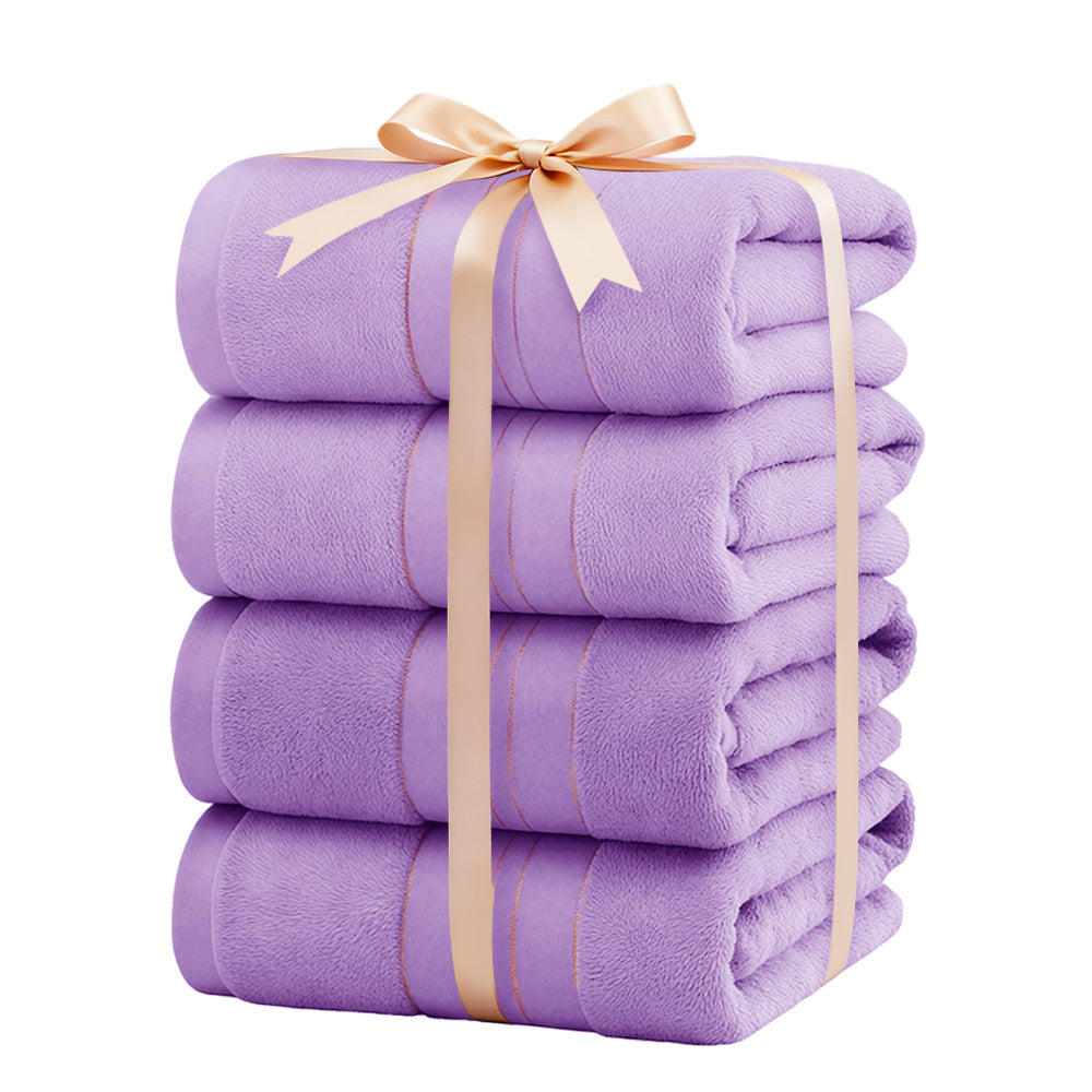 4-Piece Quick-Dry Cotton Bath Towel Set product detail 20