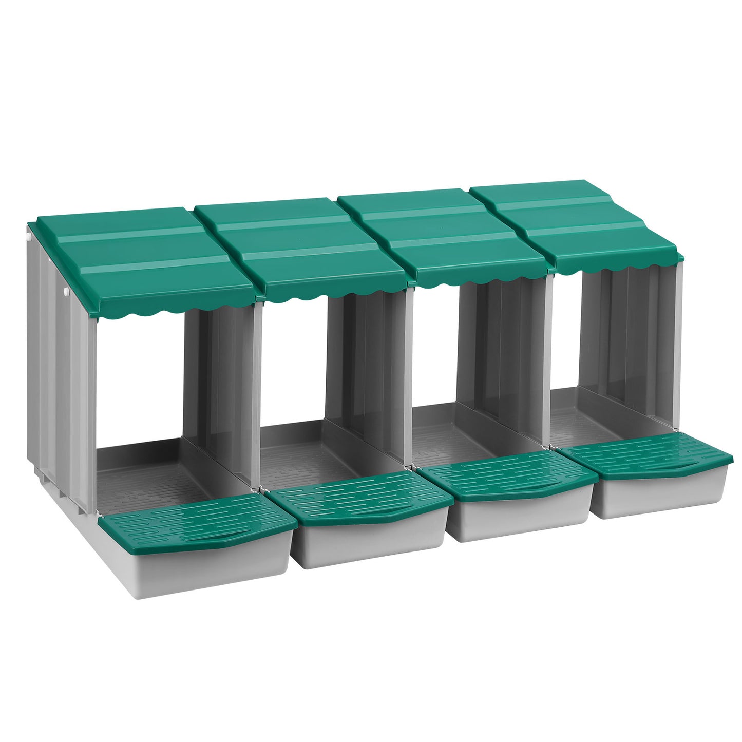 Maxkon Chicken Nesting Box 4 Hole Chook Hen Poultry Roll Away Out Laying Boxes Inside Outside Hutch Modular House Coop Egg Nest Lay Perch Brooder Plastic