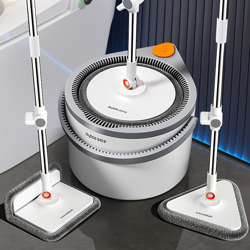 JOYBOS 360 Flat Mop with Bucket, Featuring a Dirty And Clean Separation System, Is a Self-Cleaning Spin Mop Designed for Effortless Wet And Dry Floor Cleaning. It Includes a Microfiber Dust Mop Suitable for Various Areas in Your for home Such As The