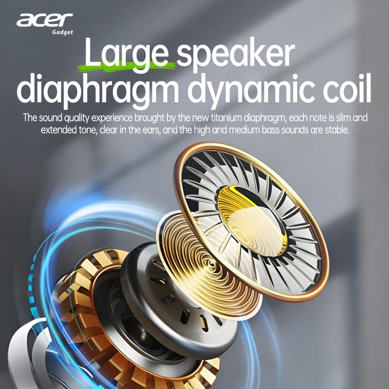 Acer OHR503 Mini Sport Wireless Earbuds - Wireless Stereo, In-Ear Noise-Canceling, Extra Long Battery Life, Universal Fit for Men And Women, Latest Model