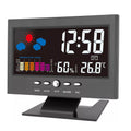 1pc Smart Digital Clock Thermometer Hygrometer with Voice Backlight, Multifunctional Thermometer Hygrometer Suitable for Home, Temperature & Humidity Monitor, Battery- Electronic Clock (Battery Not Included) for Use