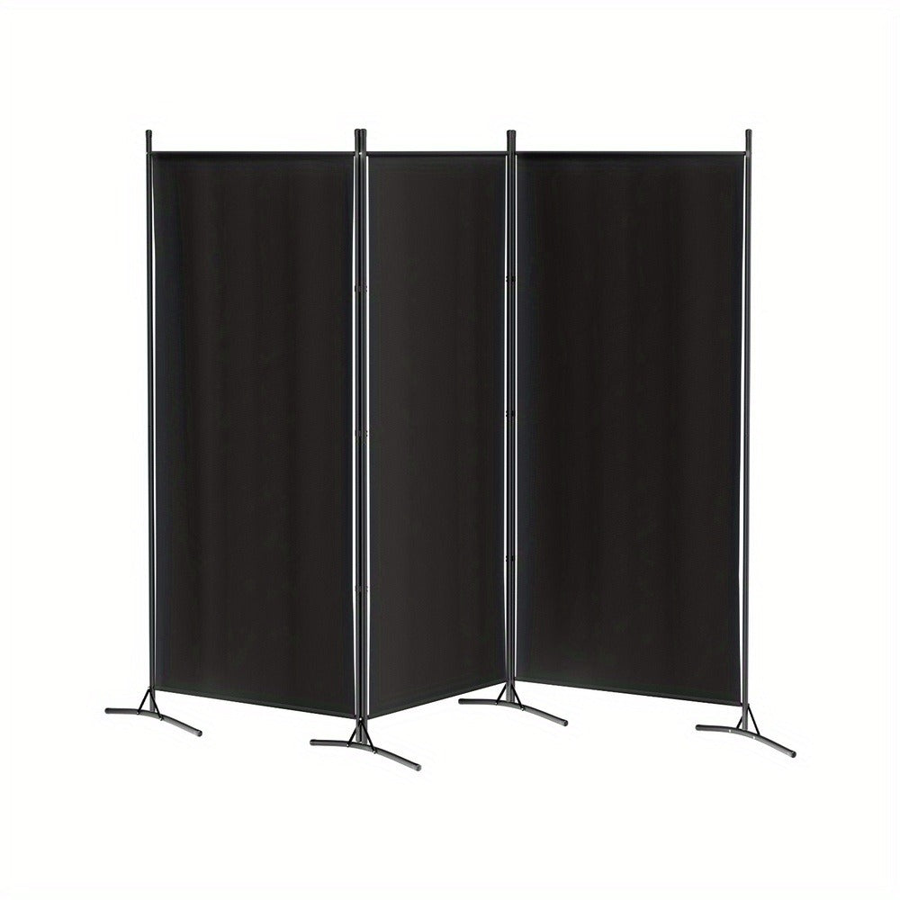 Fabric Black Folding Room Divider for organised Australian homes