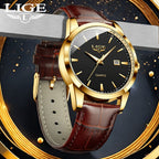 Faux Leather  Quartz Watch in the selected style or colour