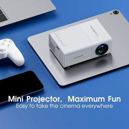 Portable Mini Projector with Full HD 1080P Support - Compatible with IOS, Android, Windows And More - Includes Remote Control, Usb-Powered, Compact Cube Design, Ideal for Smartphones, PS4, And USB Devices