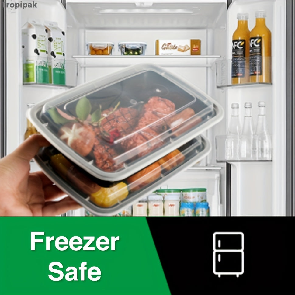 15 Pack 34oz Food Storage Containers with Lids - Party Plate | Extra Large Capacity | Microwave/Dishwasher/Freezer Safe | Sturdy Containers for Soup, Stew, Pasta, Rice & Meat | Ideal for Graduation Parties & Community Events (1000ml)