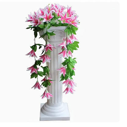 2pcs 88cm Plastic Roman Pillar Greek Column Roman Column Greek Statue, Classic Outdoor Sculpture for Garden, Office Desk Decor, Wedding Party Decoration Ornament, Home Accents