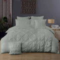 Diamond Pintuck Duvet/Doona/Quilt Cover Set - AU Size - Double/Queen/King/Super King Size 3pcs (1 Quilt Cover + 2 Pillowcases)