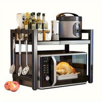 Double microwave oven rack