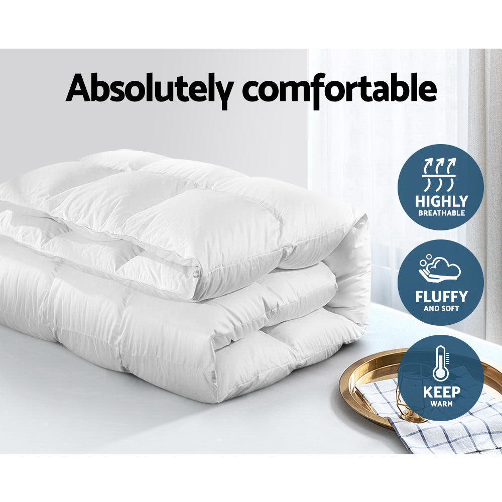 Giselle Bedding 800GSM Goose Feather Quilts Goose Down Duvet Feather Down Donna Winter Blanket Comforter Goose Feather Down