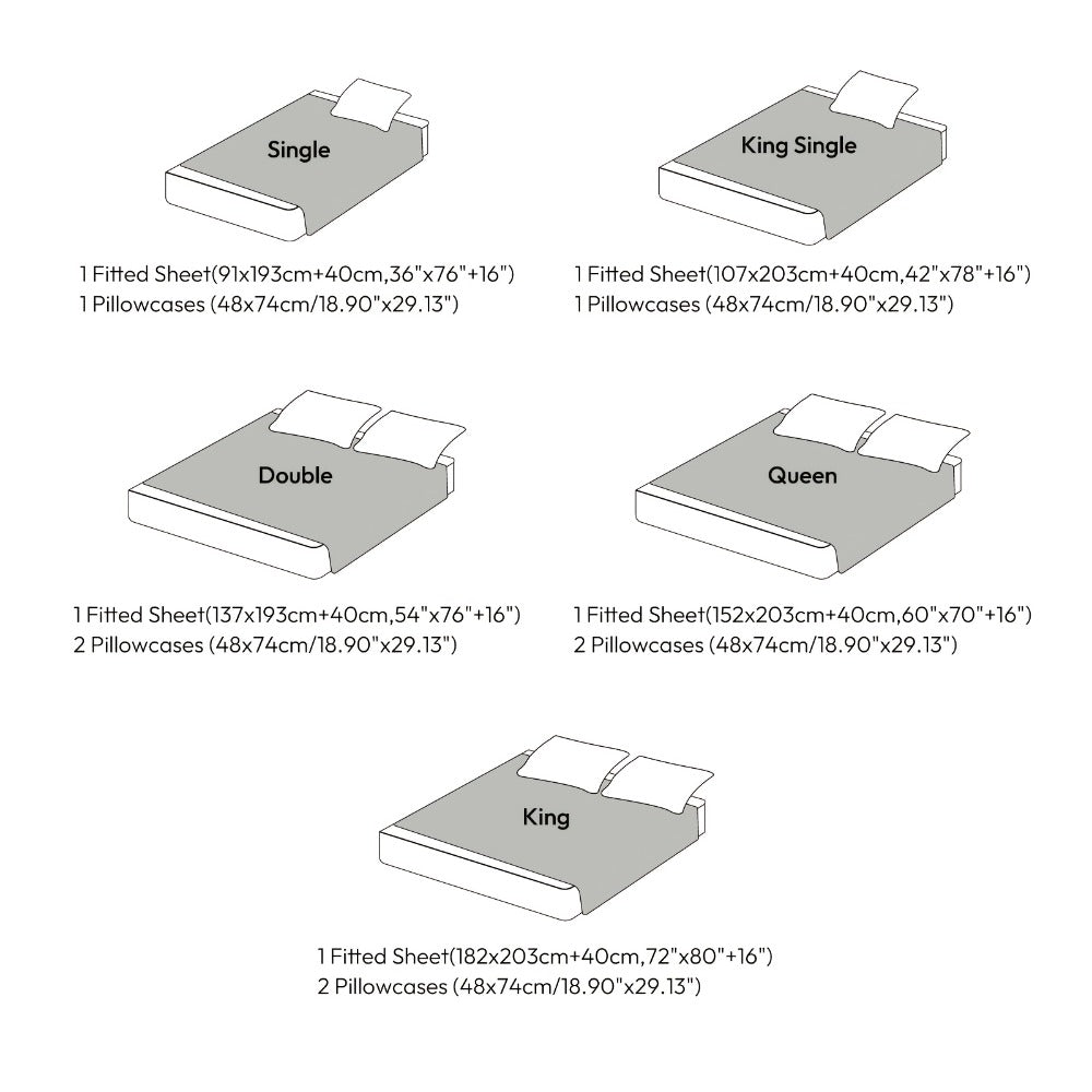 Fleece Bed Sheet Set – 40cm Deep-Pocket Bedding – design and construction details