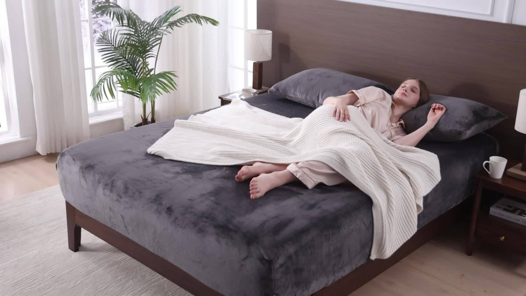 Fleece Bed Sheet Set – 40cm Deep-Pocket Bedding – additional product view 14