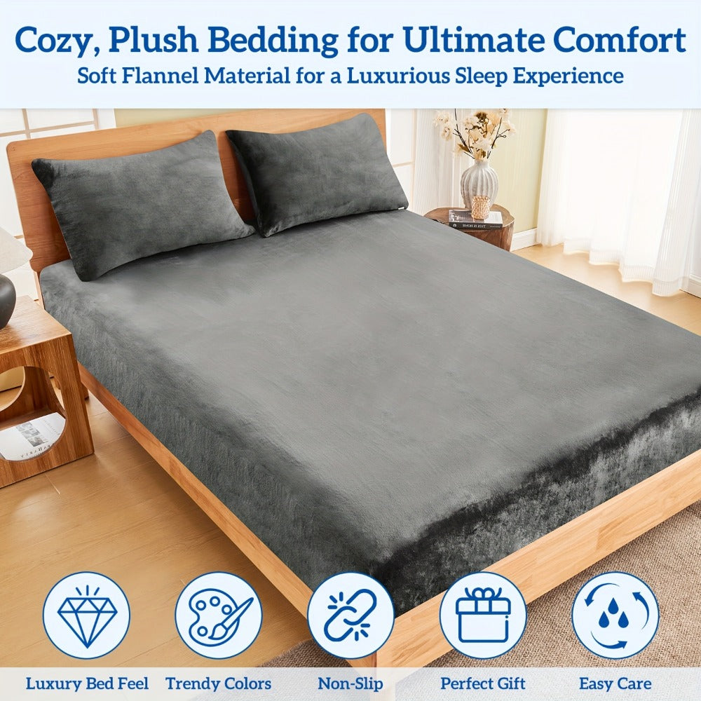 Fleece Bed Sheet Set – 40cm Deep-Pocket Bedding – additional product view 15