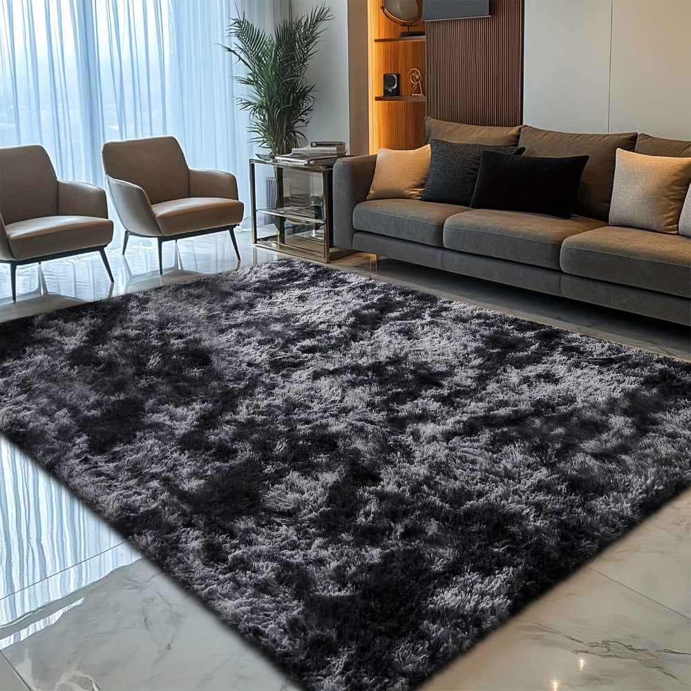 Fluffy Shag Area Rug – Washable Soft Carpet for Bedroom & Living Room – design and construction details