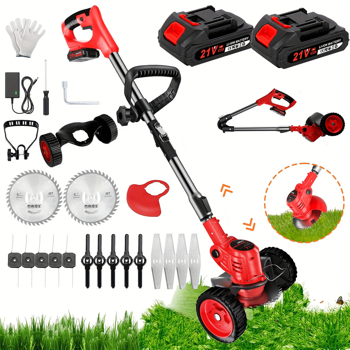 3-in-1 Cordless Grass Trimmer and Edger detail view 13 for Australian shoppers