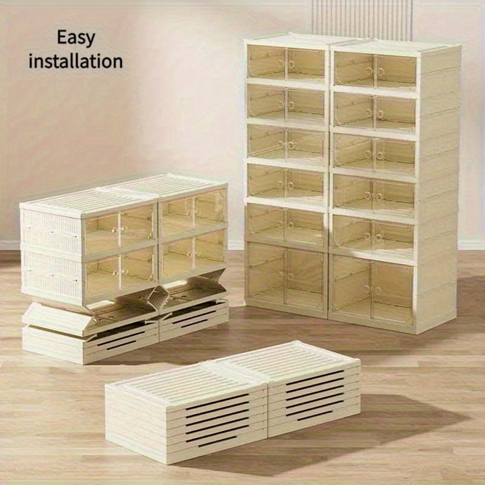 Foldable Cream Shoe Storage Cabinet product detail 18