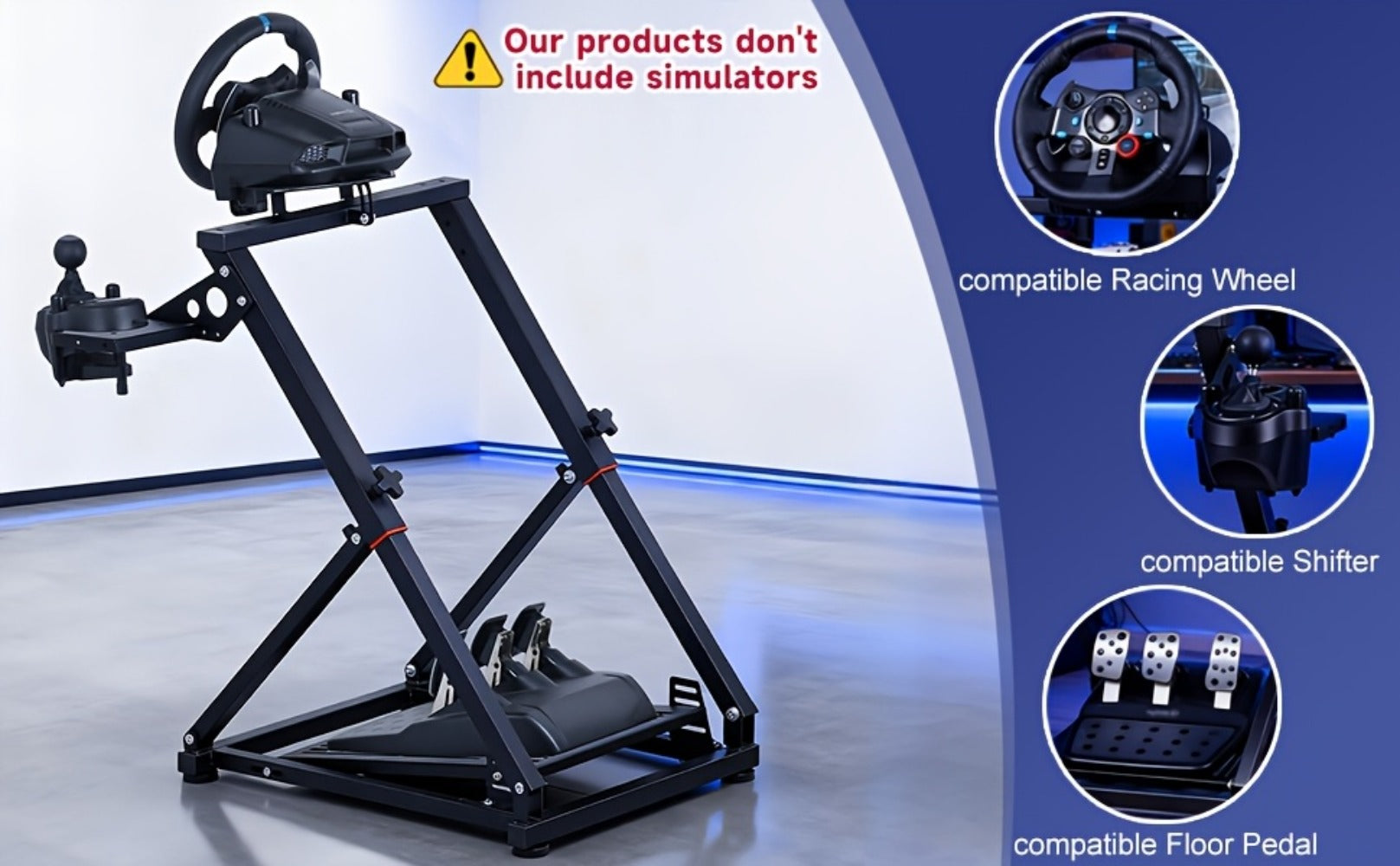 Foldable Racing Wheel Simulator Stand detail view 10 for Australian shoppers